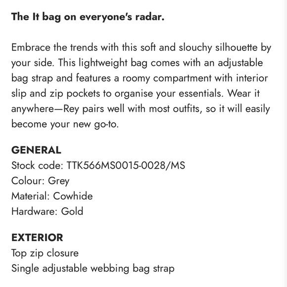 NEW - Toco Toscano Rey Medium Shoulder Bag - Taupe Beige Grey - Picture 5 of 12